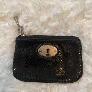 Fossil Coin Pouch in Black